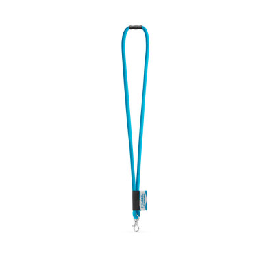 WISBECH. SET Lanyard TUBE Long (Ø 7 mm) com mosquetão de gatilho 9 mm e Fecho de segurança Ø 7 mm